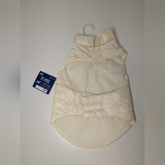 NWT Pawsitively Fun! Medium Cream/White Pet Jacket "Warm & Cozy Sherpa" - Picture 2 of 6